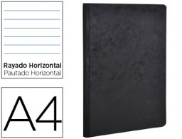 Libreta encolada Age-Bag A4 96h raya horizontal tapa cartulina color negro